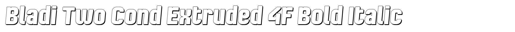 Bladi Two Cond Extruded 4F Bold Italic image